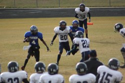 Ty Zunker honing in on one of his team high 14 tackles.