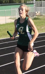 Freshman Mariah Ellis in 4x400 Relay