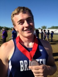 Grady Achilles makes it Three in a Row in the 100 and 200 Meter Relay