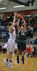 Carl Cook 'cooks' up a Jump Shot in the Game against Wimberley