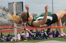 Mariah Ellis competing in the High Jump