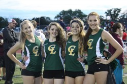 Grace Allen, Brookelynn Helmke, Mariah Ellis, and Amber Ramsey Teaming up for the Relays