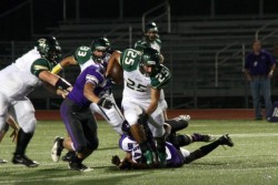 Eduardo Covarrubias on a run to 100 yards during first quarter of Boerne game