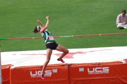 Ellis Clearing the High Jump Bar