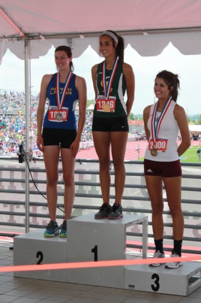 Canyon Lake's Marisa Ellis Standing on Top of the Podium