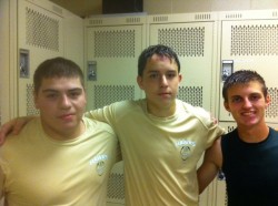 Anthony Wagner, Jakob Merritt, and Matt Adams after tough loss to Somerset JV