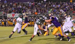 Drake Phillips blocking for McGuire Johnson in La Grange game.