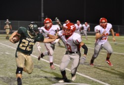 Running Back Hayden DuBois getting some tough yardage.