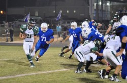 Great blocking as Josh DeVries starts his 47 yard run