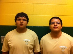 Scary Offensive Lineman,  #71 Allen Vavrecka and #77 Alaijah Canales