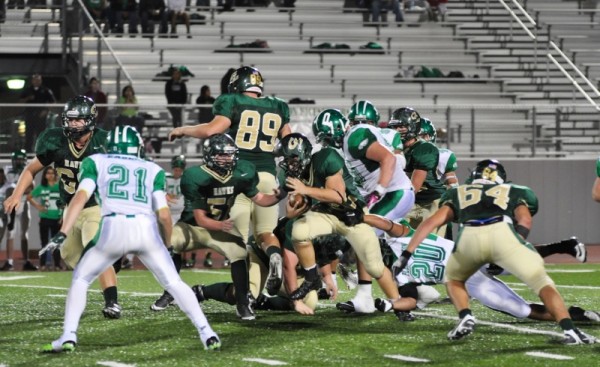 Running Back Hayden DuBois on his way to another 100 yard game.