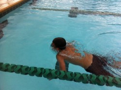 A Hawk Swimmer at Practice