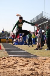 Bailey Drum and the Hawk Track Team is Jumping to the Finish Line this Week