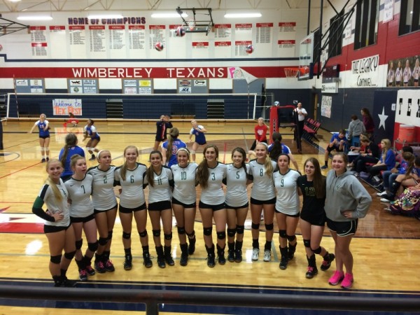 Silver Bracket Champions from left to right. Dana Buhr, Zoe Edwards, Landry Hollums, Kaylie Duke, Samantha York, Kat Weber, Felicity Niestemski, Daniella Bustamante, Faith Hasness,  Kaitlyn White, Abby Freund, and Sierra Ramsey