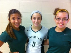 From Left to Right: Alysha Perez, Hanna White and Chloe McCuthen.