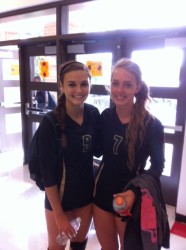 Regan Mickey and Addison Farley all smiles after a win in the Tex-Fest Tournament last month in Wimberley