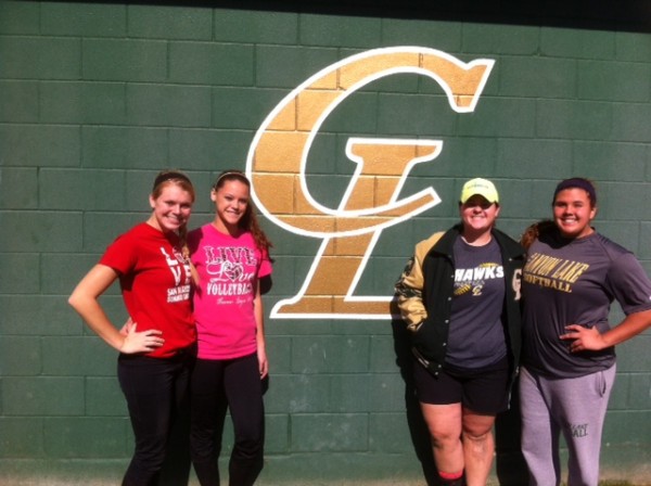 Alexis Robinson, Tiare Kacir, Brianna Young, and Kelsey Ahrens (from left to right)