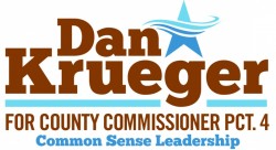 Dan Krueger running for County Commissioner Pct. 4, Supports Hawks Baseball