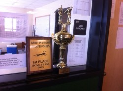 First Place Trophy from Burnet's 3A & Under Championships held earlier this year.