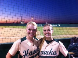 Sophomores Alexis Robinson and Cameron Berger after walk-off single