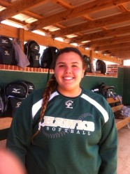 Junior Kelsey Ahrens gives Canyon Lake leadership in the circle and batter's box