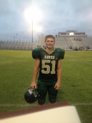 Offensive Lineman Keith Hutson after Medina Valley scrimmage