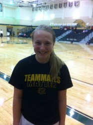 Freshman Reagan Heun broke the 300 point plateau in the win over Gonzales