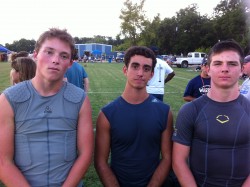 Cade Middleton, Daniel Forgione and Brady Beene are ready for taking on district foes after win over New Braunfels Christian