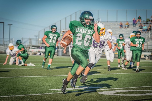 Cody Daily scoring One of Three Touchdowns in Hawk Win over Panthers