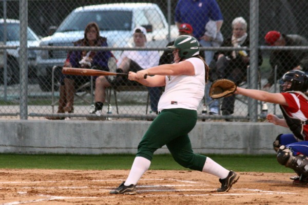 Brianna Young power swing in game with Fredericksburg in 2012