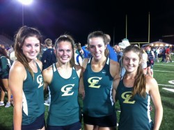 Hawk 4x400 relay breaks CL Record with 4:07.85 time Bailey Drum, Skylar Hurst, Emma Gray, Sophia Thorpe