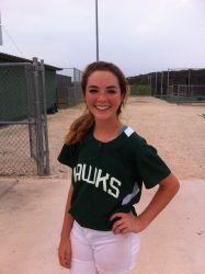Catcher Kaylee Puente after dominating win over Canyon 
