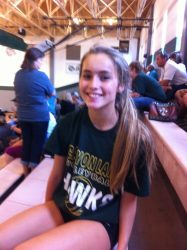 Alisia Niestemski rises with Hawk's Volleyball