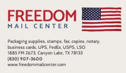 Freedom Mail Center says Go Hawks!!