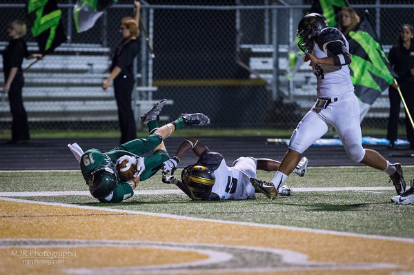 The end of Tanner Faris' 40 yard run before halftime