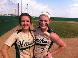 Kat Weber and Alexis Robinson will do their best in helping Hawks in district.