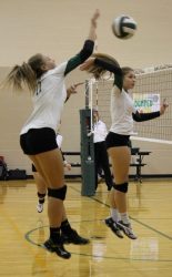 Taylor Fillinger and Caroline Kullberg getting their point across