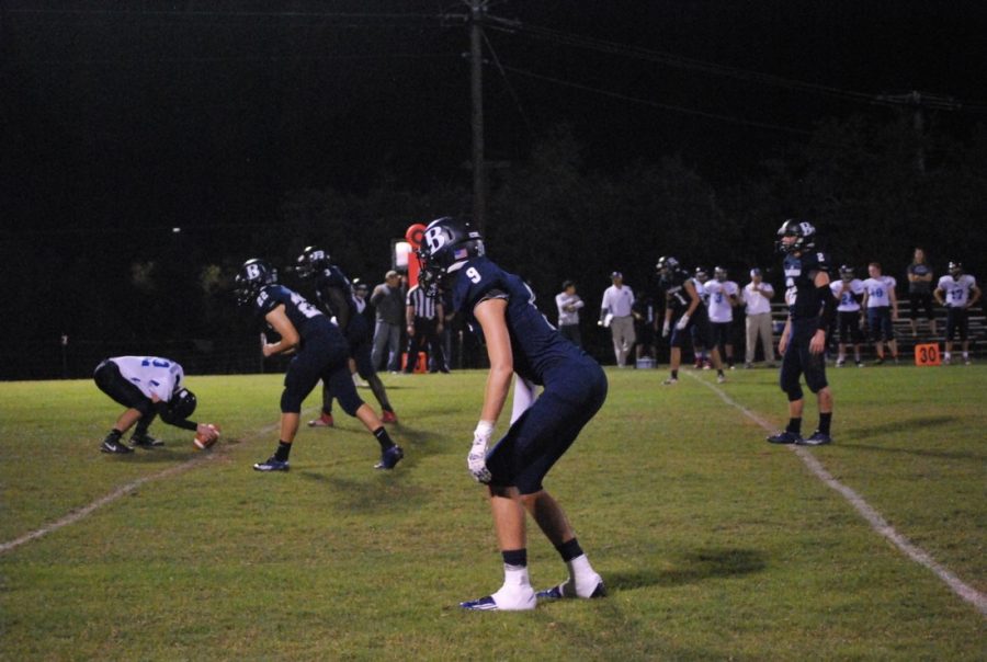 Reese Smith is ready for an interception finishing with 2 in game with Victoria Faith (photo by Ana McCrum)