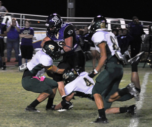tackle Joe D'Ottavio and other Hawks stop another run