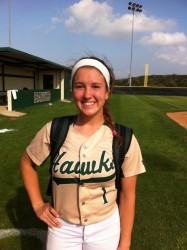 Catcher Kat Weber Can Throw You Out if you try to Steal