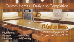 Y4 Custom Homes support Boys Track $ Field
