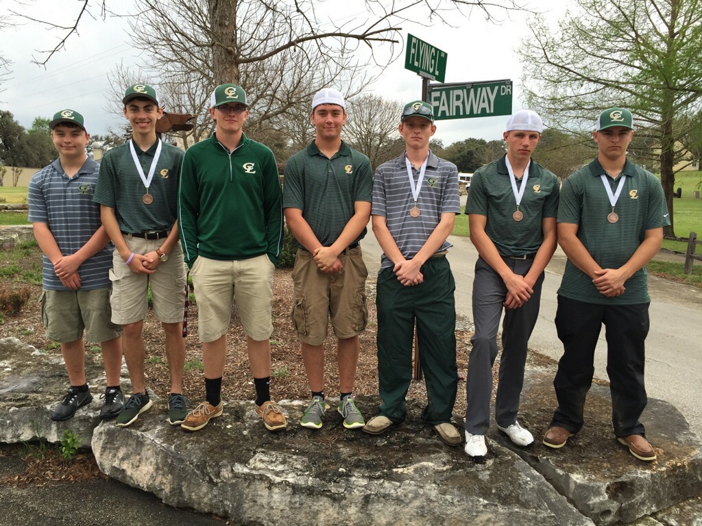 CL Golf Boy's Finish 3rd in Comfort (from Left to Right) Dylan Sheppard, Chance Martelli, Justin Bruce, Sam Sheppard, Bailey Welty, Collin Todd, and Ben Fulton