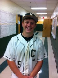 Senior Dylan Hodges leaves game with a smile 