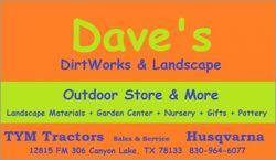 Dave's Dirtworks says Go Hawks Basketball